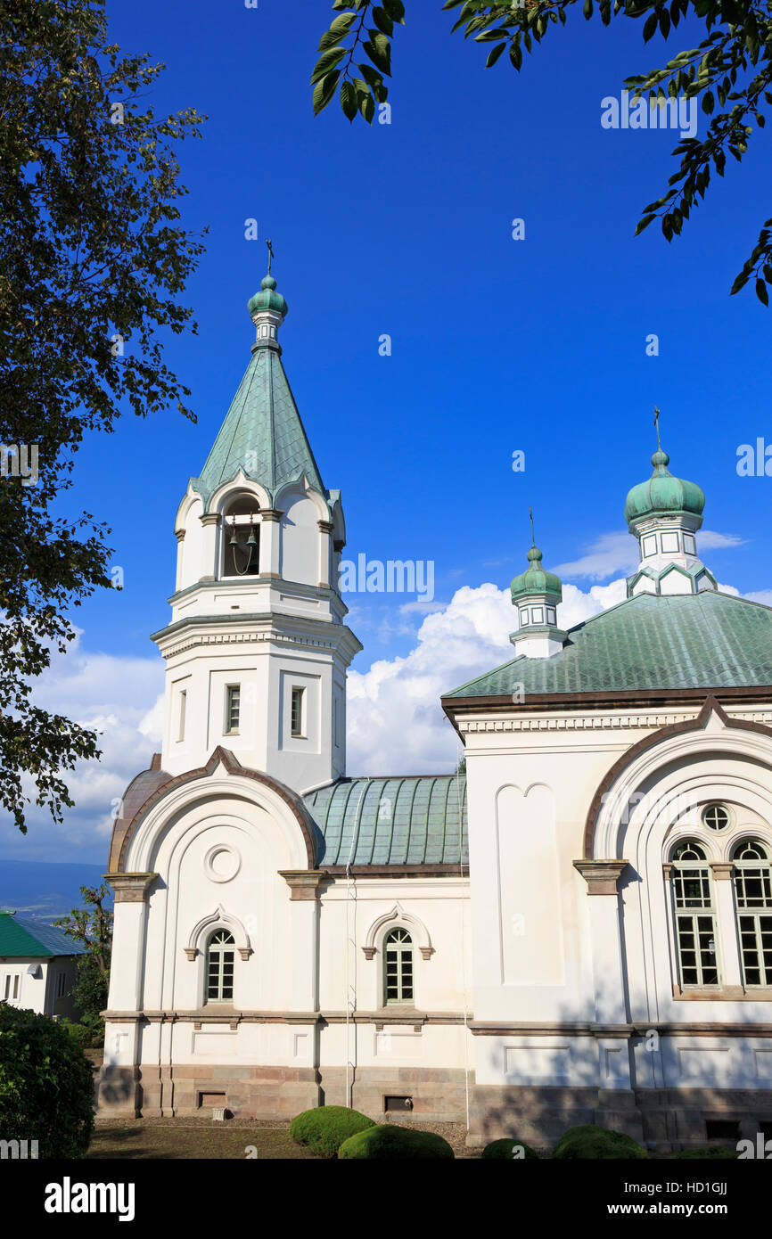 Chiesa Russa Ortodossa, città di Hakodate, prefettura di Hokkaido, Giappone, Asia Foto Stock