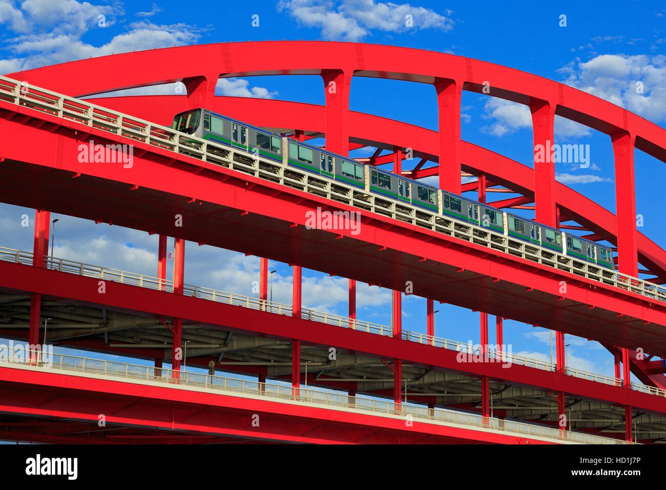 Ponte di Ohashi, la città di Kobe, isola di Honshu, Giappone, Asia Foto Stock