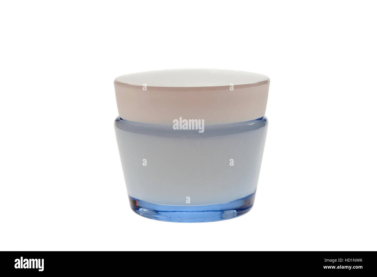 Crema contenitore isolato su sfondo bianco Foto Stock