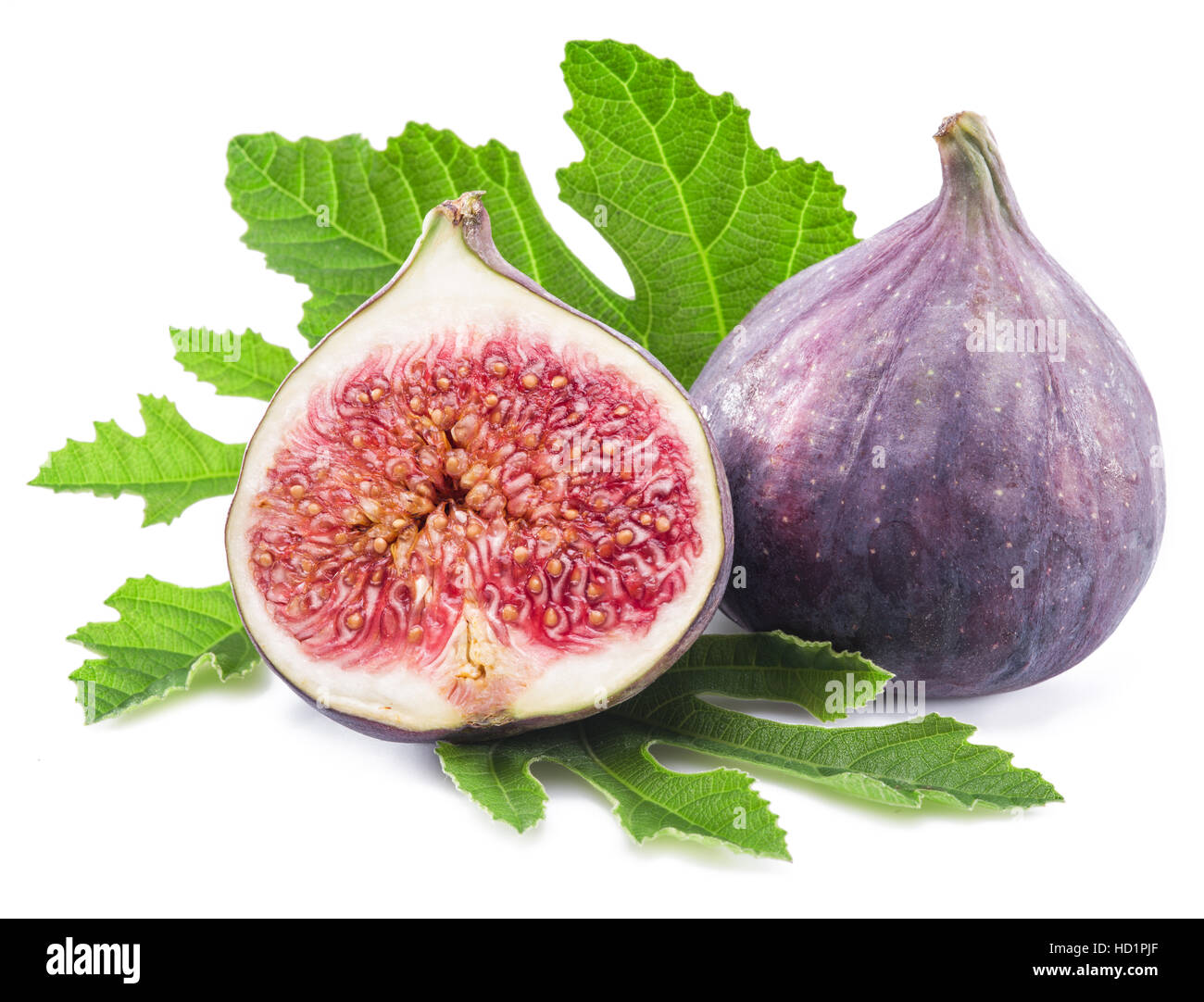 La figura maturi frutti sullo sfondo bianco. Foto Stock