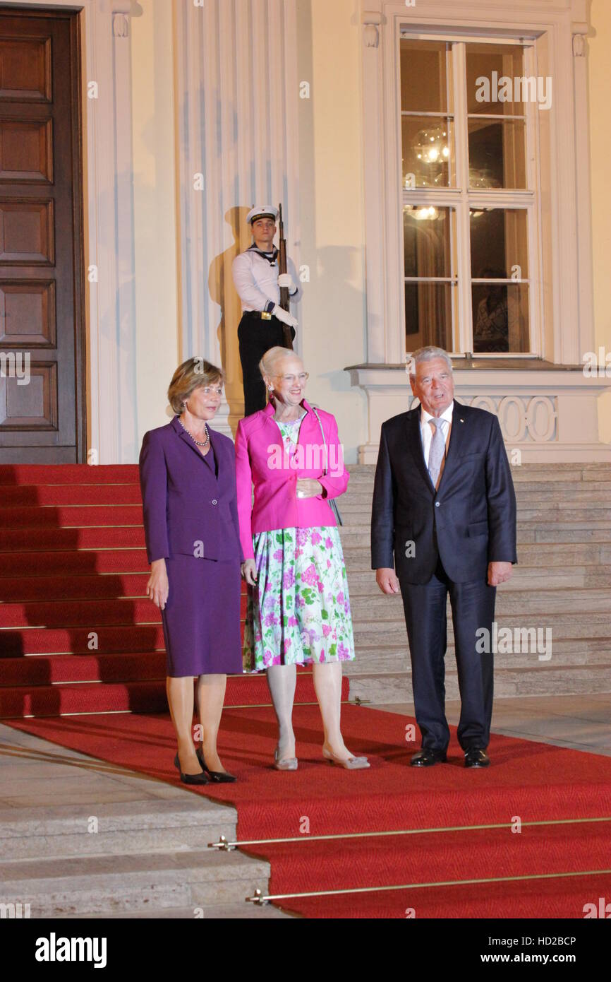 Berlino, Germania, Settembre 9th, 2014: la Regina Margrethe II di Danimarca per la visita ufficiale al Presidente tedesco Joachim Gauck. Foto Stock