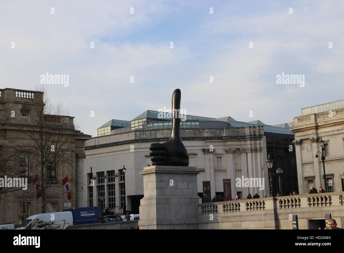 Veramente buona scultura di David Shrigley in Trafalgar Square, Londra Foto Stock