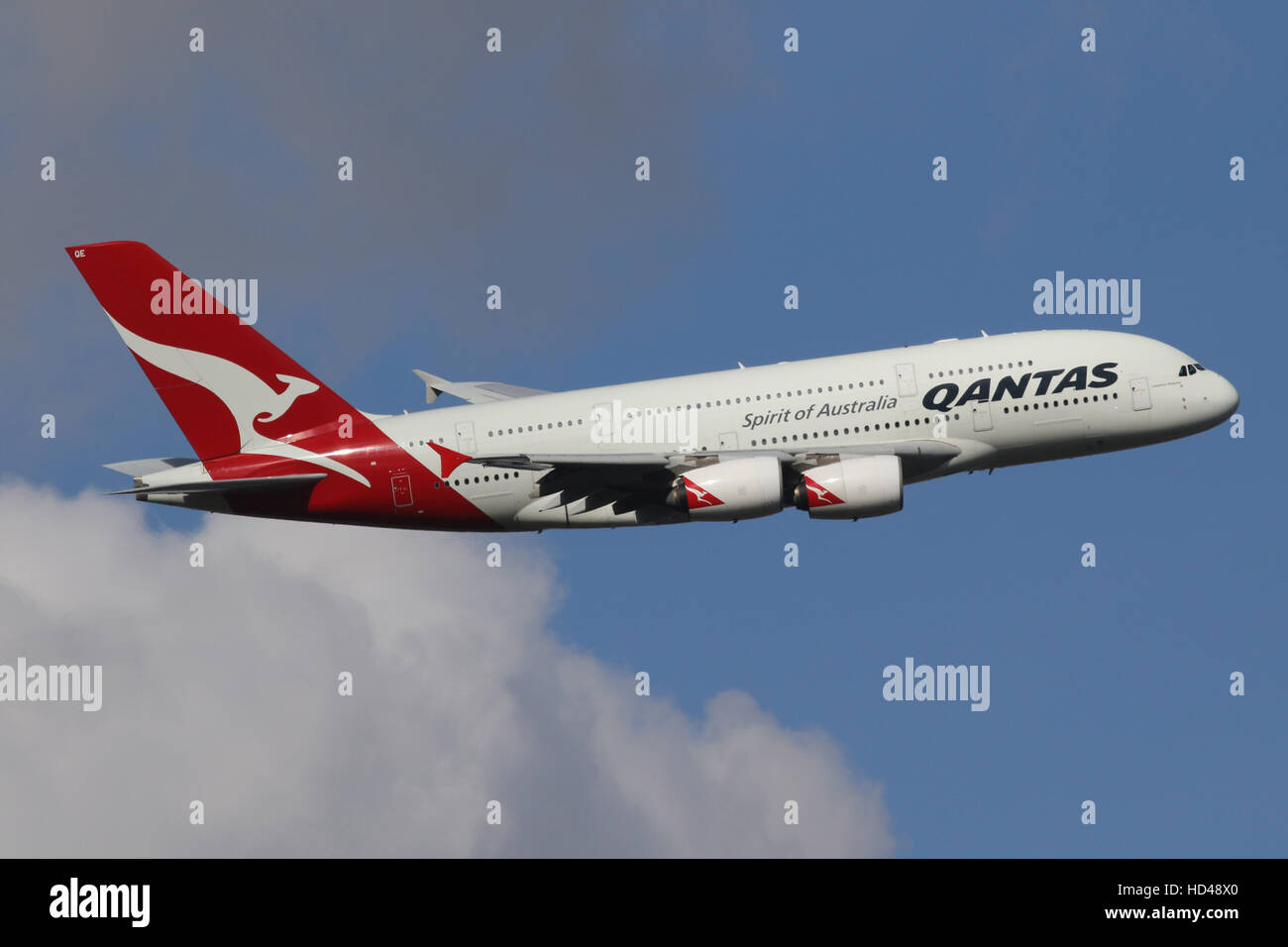 QANTAS A380 Foto Stock