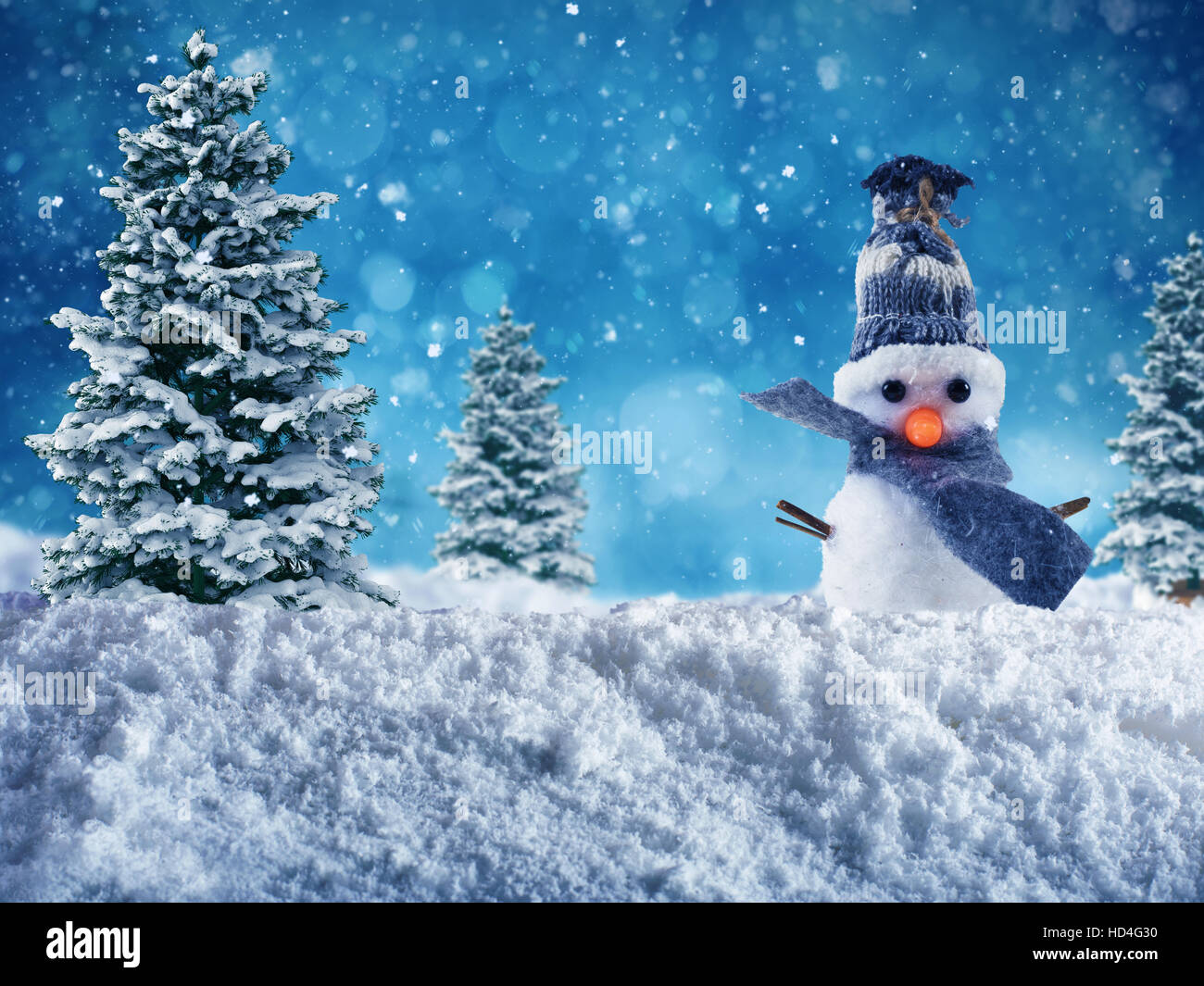 Pupazzo di neve per Merry Xmas Foto Stock