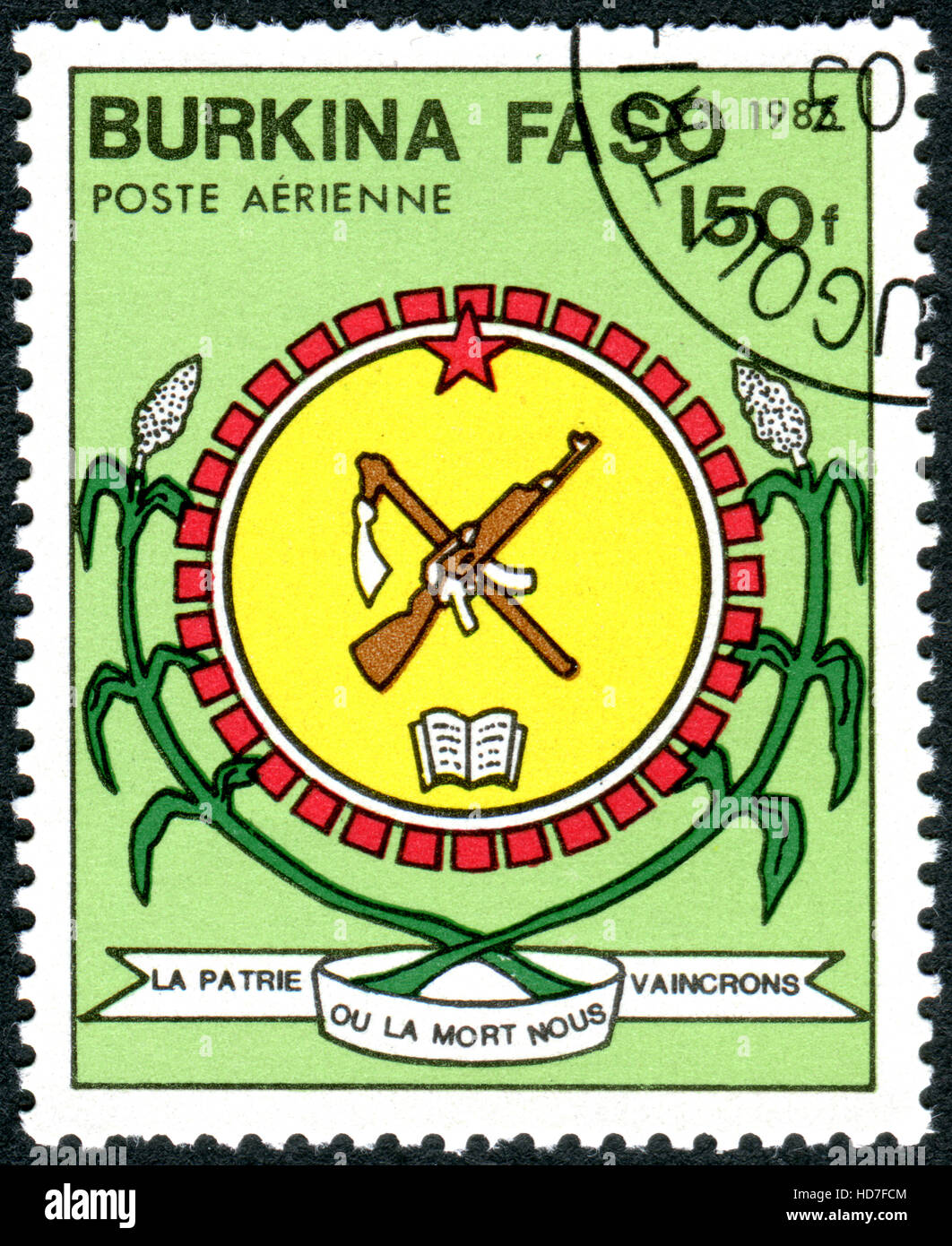 BURKINA FASO circa 1985 un timbro stampato in Burkina Faso, mostra