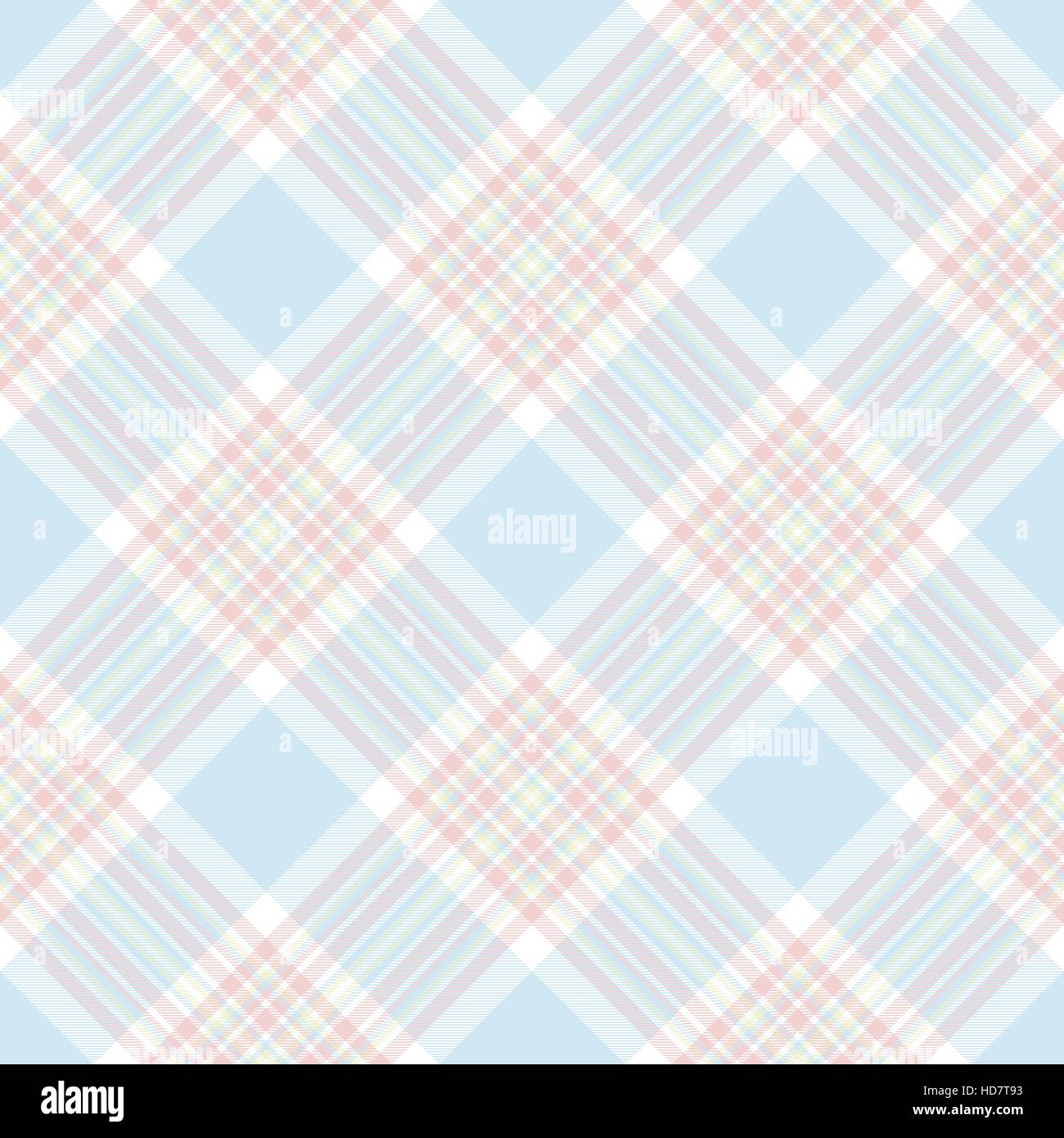 Colori pastello controllare diagonal seamless pattern. Illustrazione Vettoriale. Design piatto. EPS10. Illustrazione Vettoriale