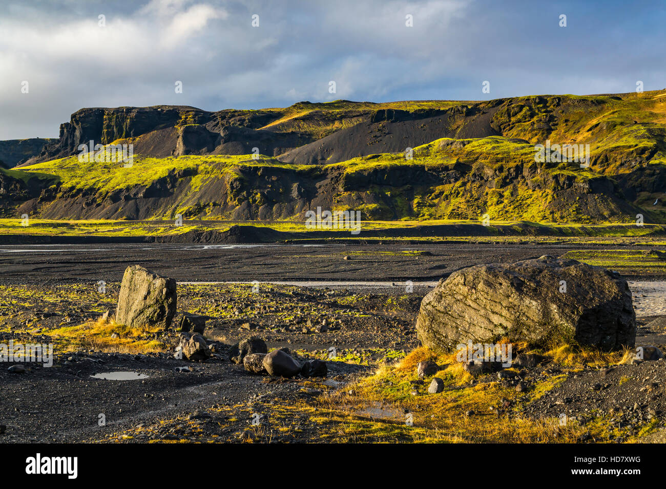 Paesaggio di montagna scenic del sud dell'Islanda, l'Europa. Foto Stock