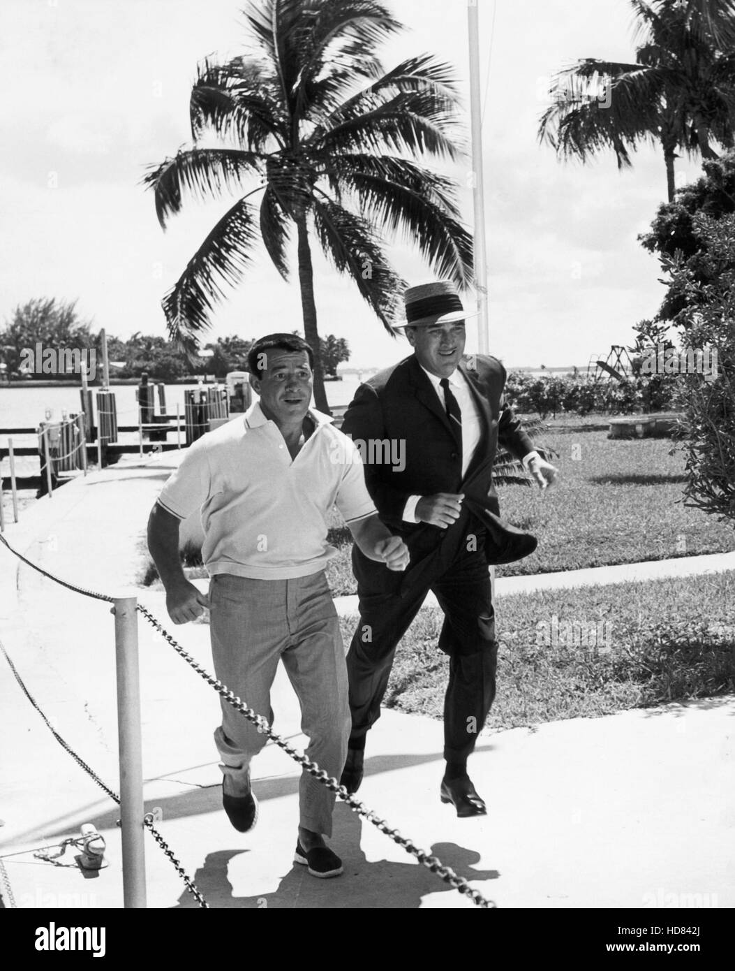 MIAMI UNDERCOVER, (da sinistra): Rocky Graziano, Lee Bowman, 1961. Foto Stock