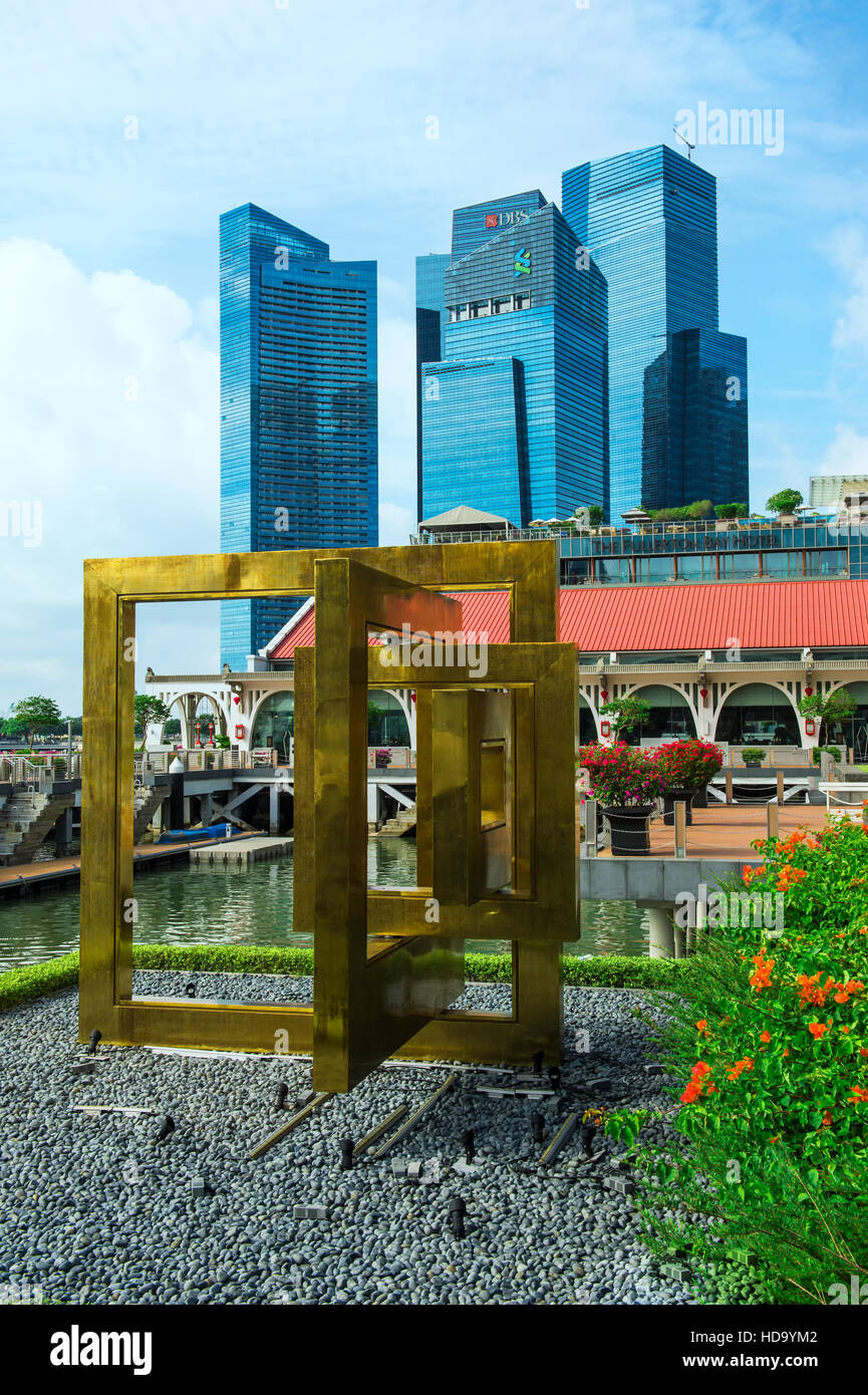 Centro di quartiere finanziario centrale, Singapore, Asia Foto Stock