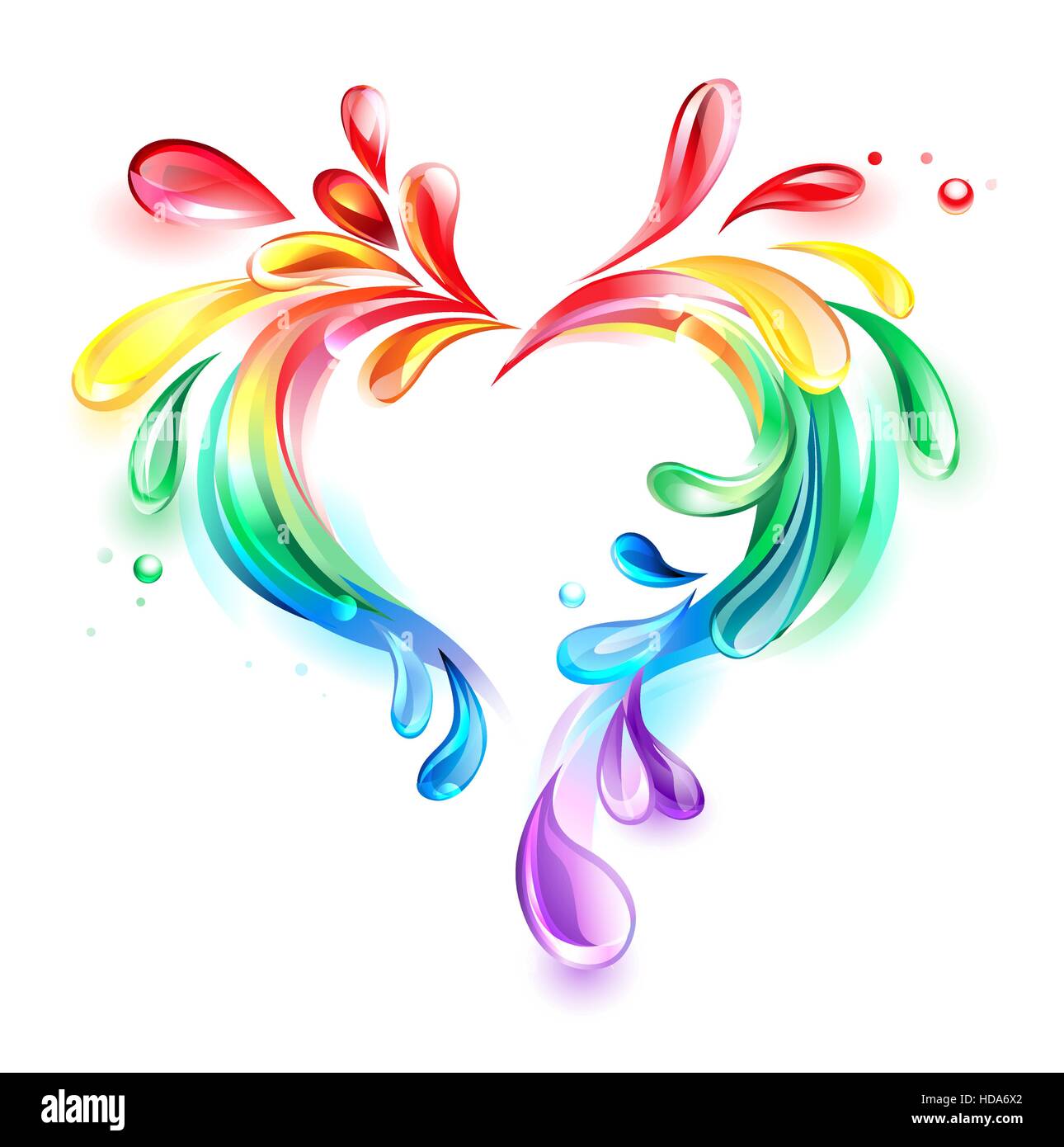 Cuore Su Un Arcobaleno - Fondo Del Biglietto Di S. Valentino