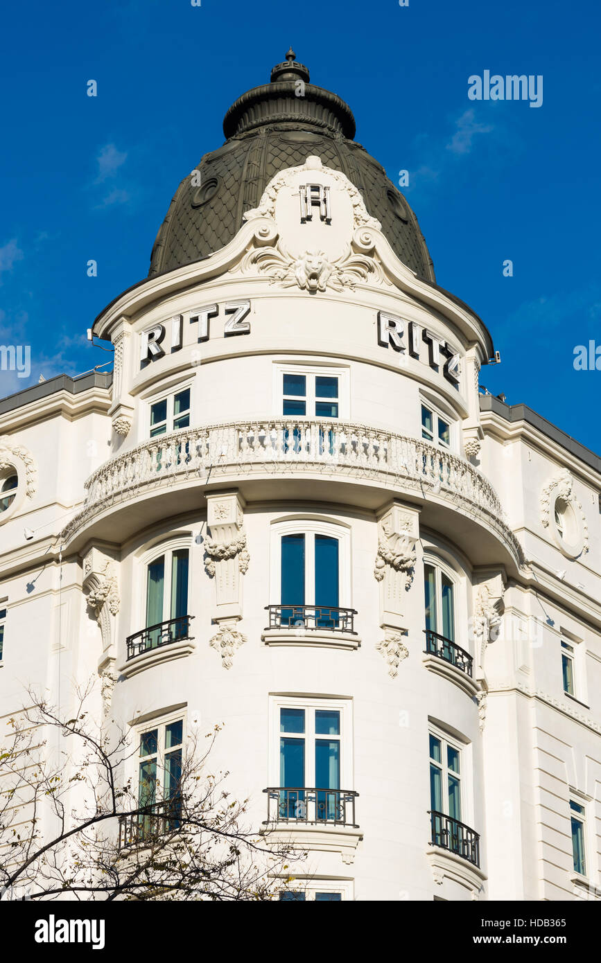L' Hotel Ritz Madrid, Spagna Foto Stock