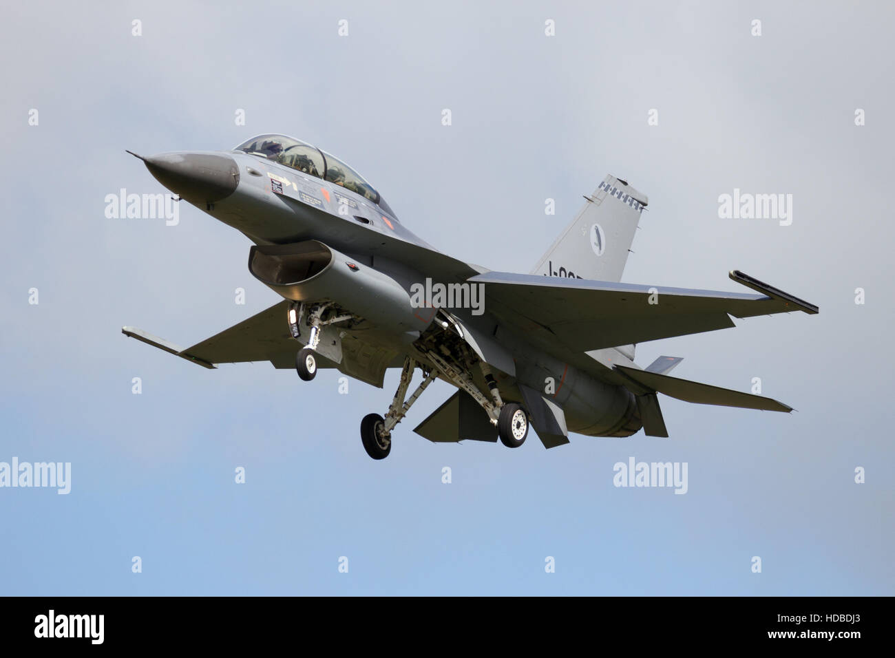 Royal Netherlands Air Force F-16 piano a getto di sbarco Foto Stock