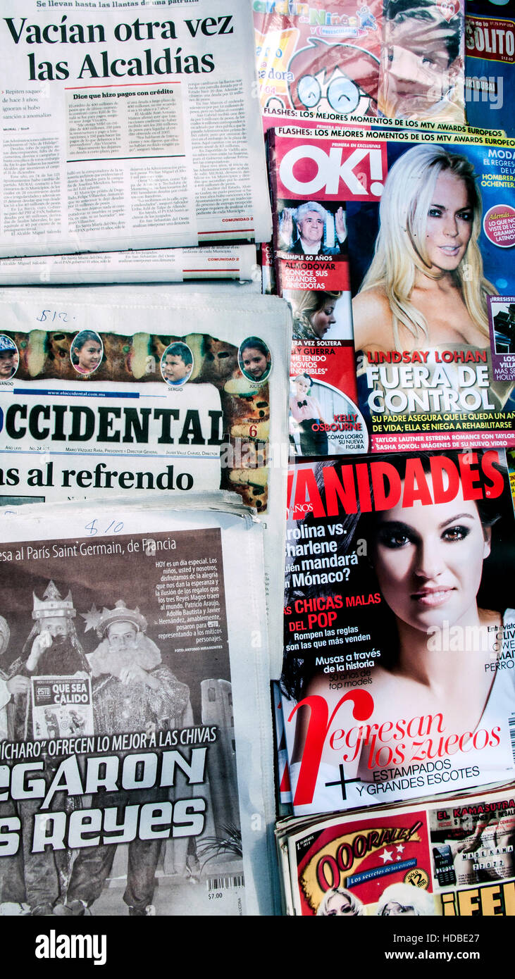 News e magazine stand Puerto Vallarta Messico Foto Stock
