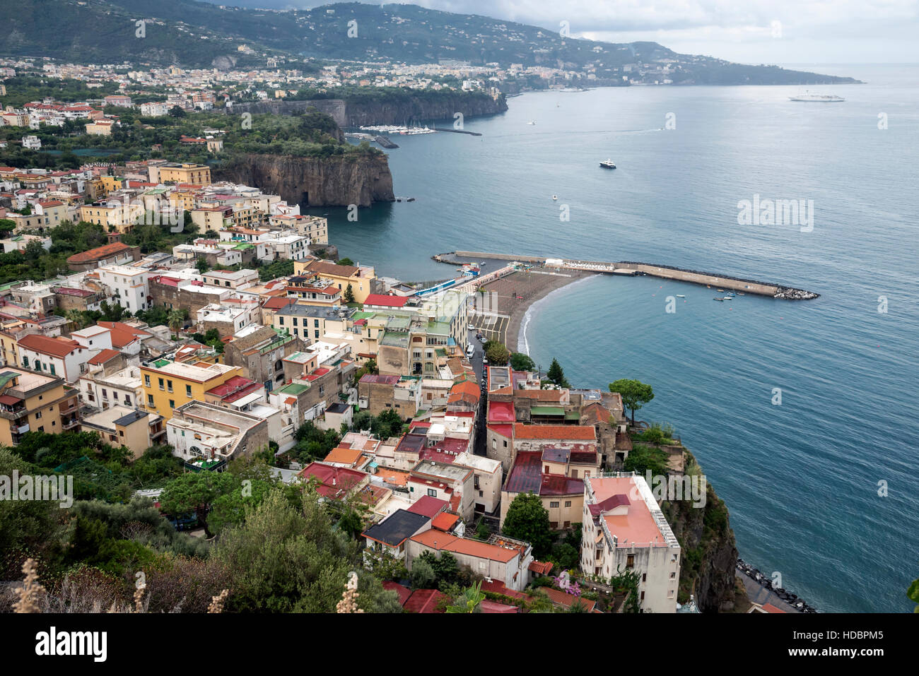Il bellissimo panorama della Penisola Sorrentina , Campania, Italia Meridionale, Europa Foto Stock