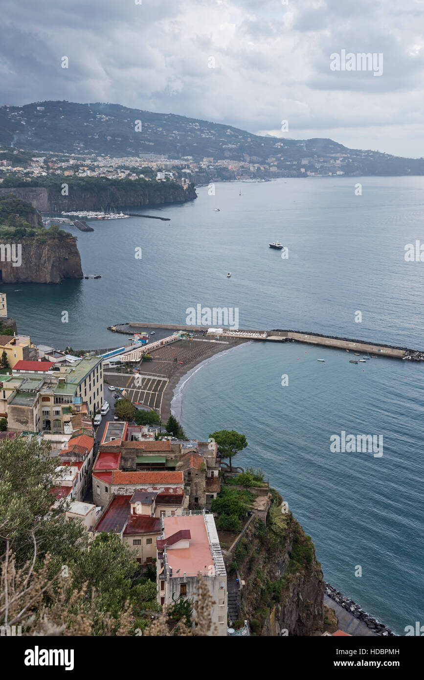 Vista verticale sulla Penisola Sorrentina, , Campania, Italia Meridionale, Europa Foto Stock