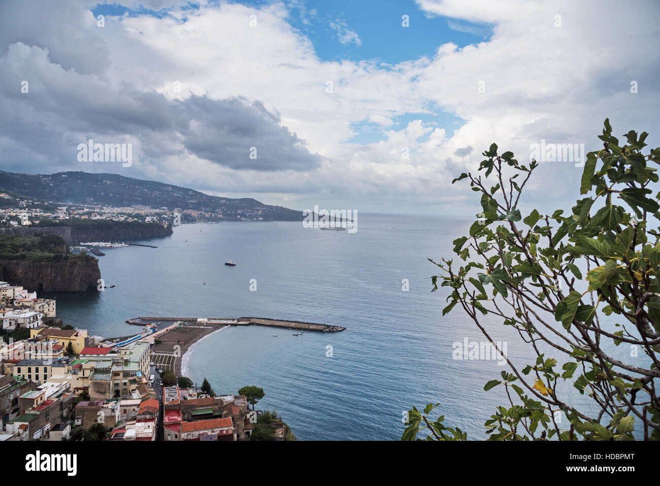 Panorama della Penisola Sorrentina , Campania, Italia Meridionale, Europa Foto Stock