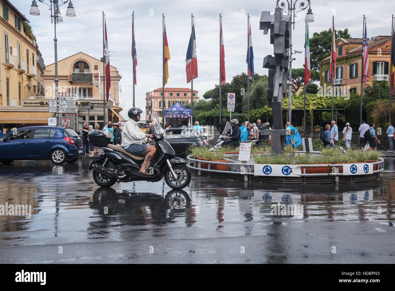 Piazza Tasso è un luogo centrale e piazza di Sorrento , Campania, Italia Meridionale, Europa Foto Stock