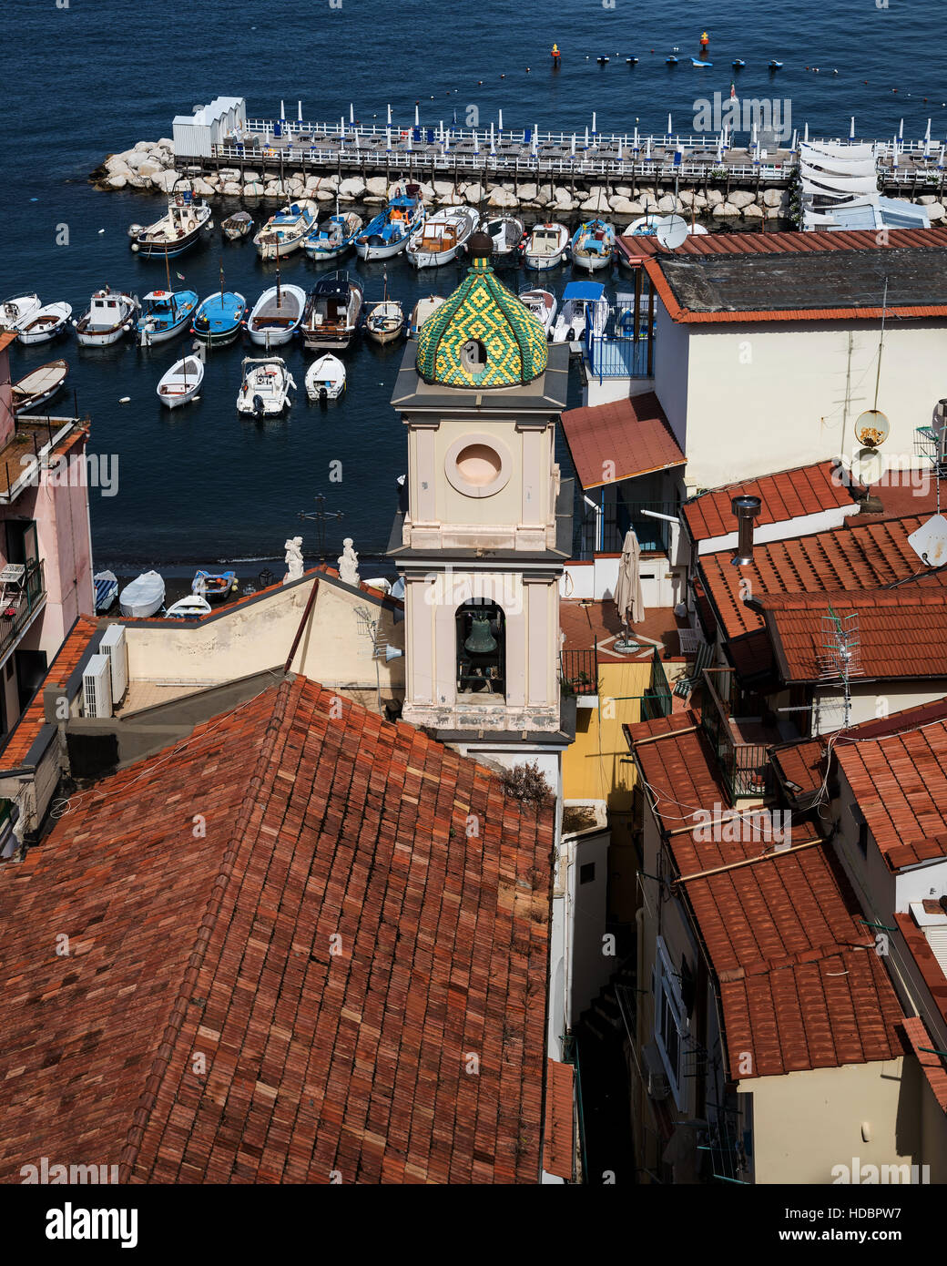 Tetti di Sorrento , Campania, Italia Meridionale, Europa Foto Stock