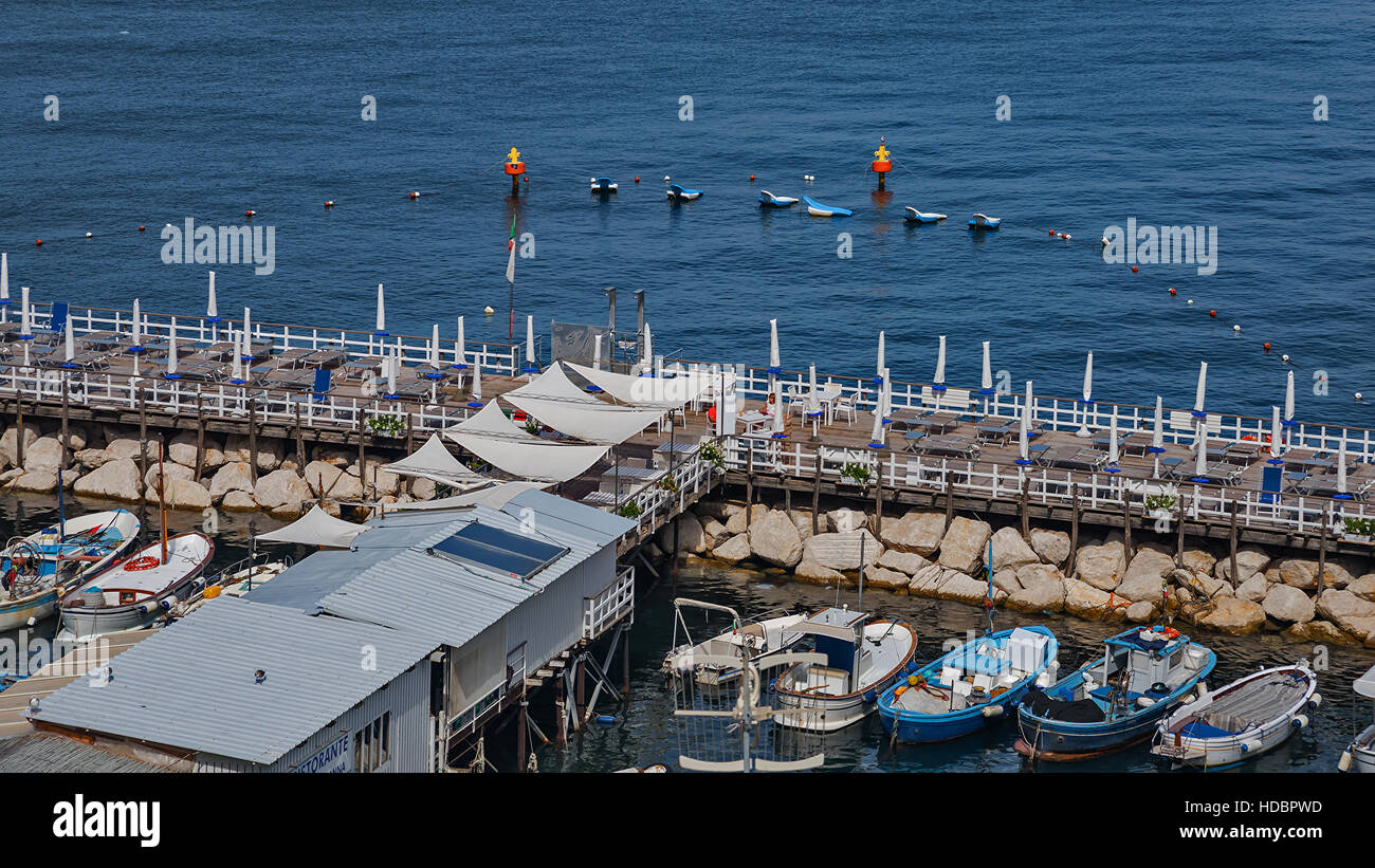 Sorrento beach, Campania, Italia Meridionale, Europa Foto Stock