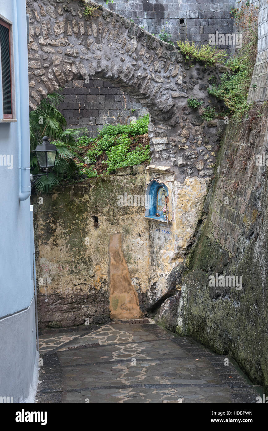Antica strada, Sorrento , Campania, Italia Meridionale, Europa Foto Stock