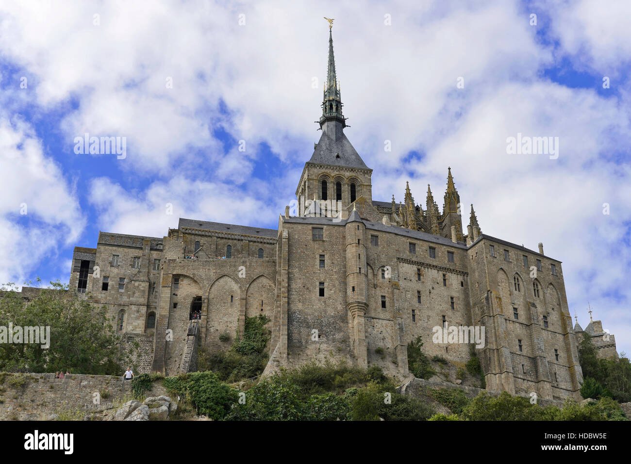 Mont Saint Michel Abbey, Le Mont Saint Michel, Manche, Normandia, Francia Foto Stock
