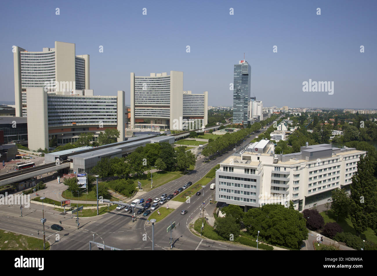 UNO City a Vienna, Austria, Europa Foto Stock