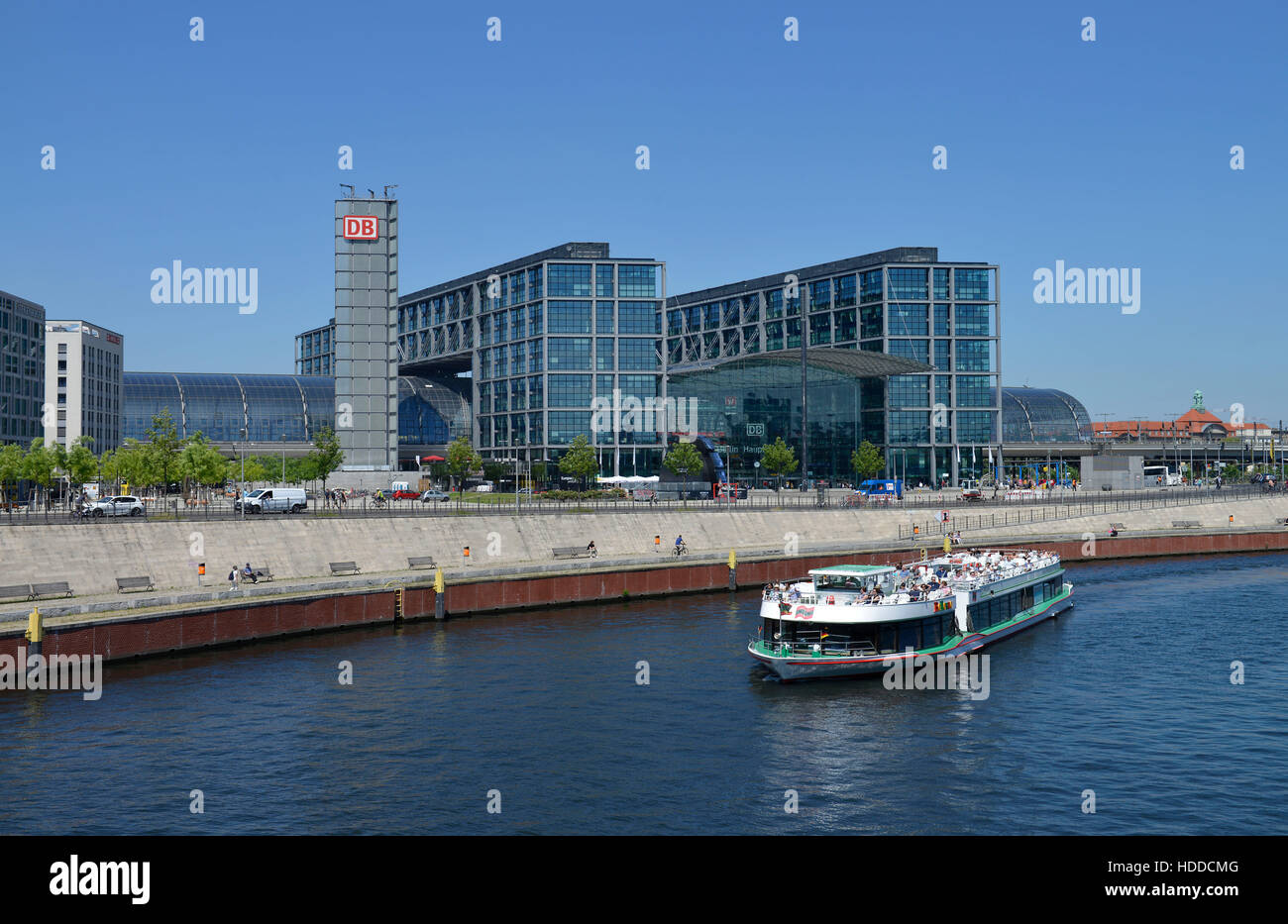 Hauptbahnhof, Moabit, nel quartiere Mitte di Berlino, Deutschland Foto Stock