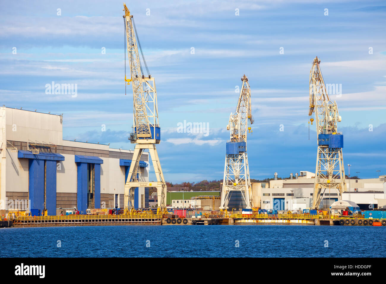 Una grande gru nel porto di Stavanger, Norvegia. Foto Stock