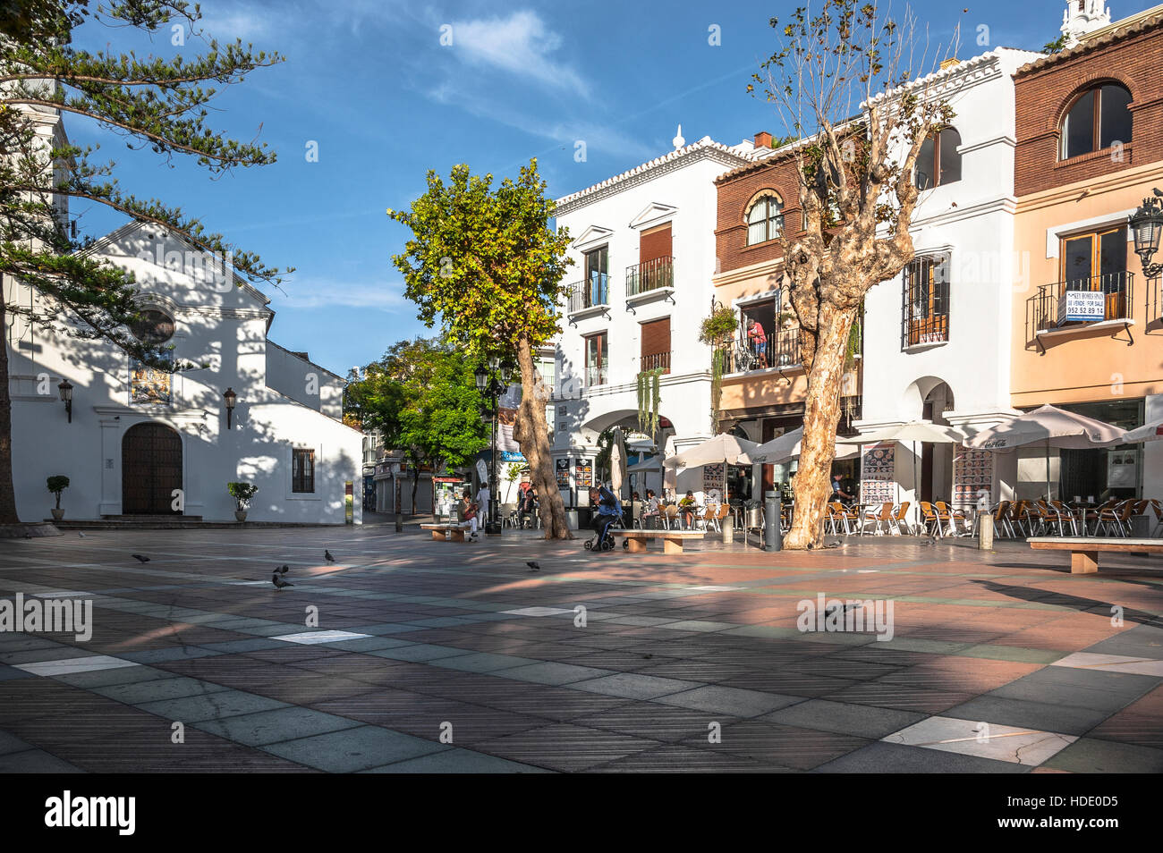 Villaggio Nerja, Costa del Sol, provincia di Malaga, Andalusia, Spagna Foto Stock