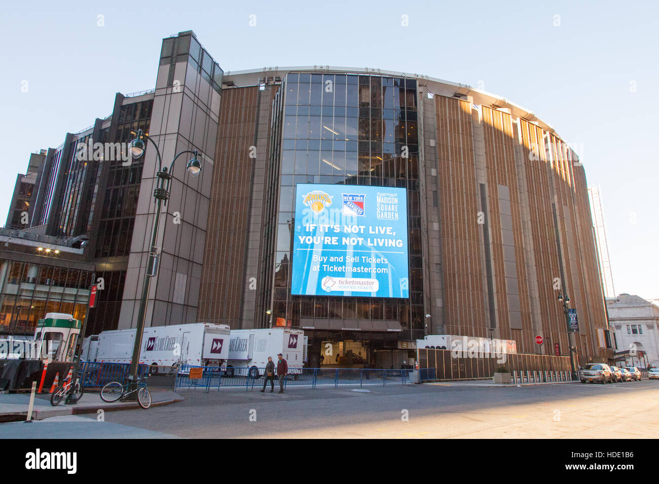 Il Madison Square Garden, MSG, Ottava Avenue, Manhattan, New York City, Stati Uniti d'America. Foto Stock