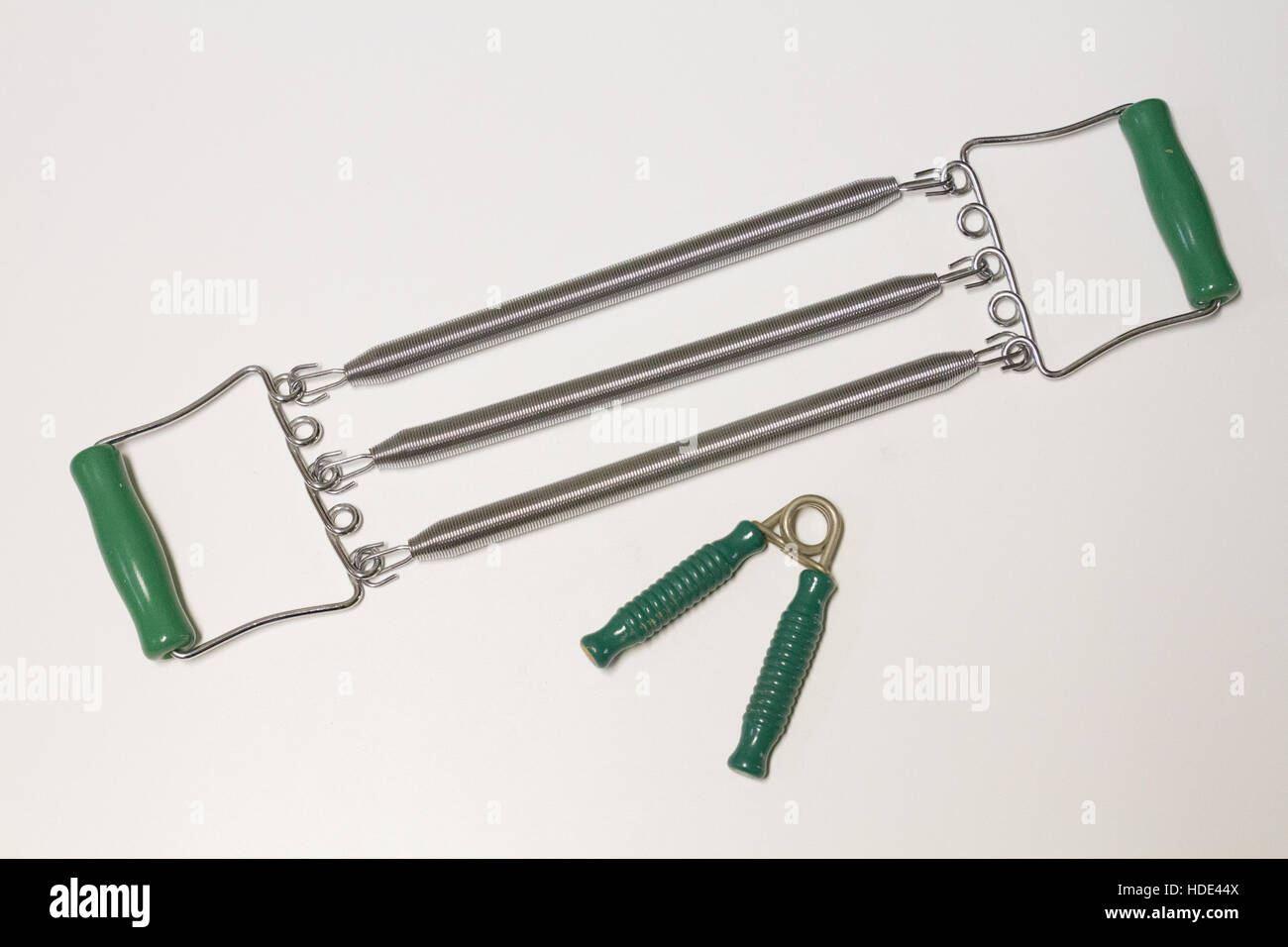 Vintage attrezzatura ginnica torace espansore di tirare la presa con la mano rinforzante Foto Stock
