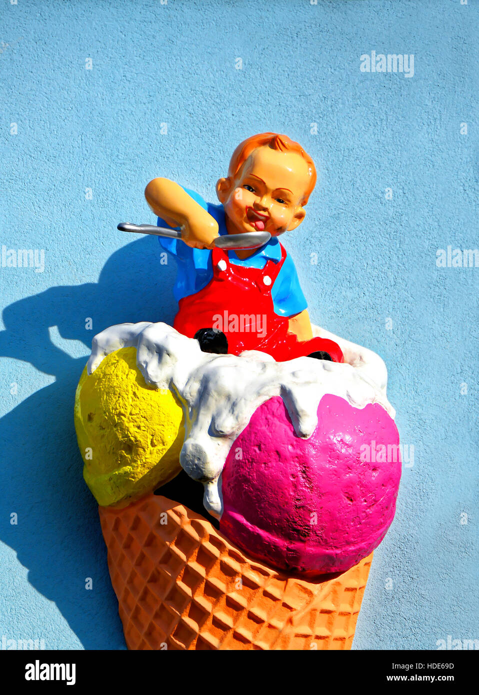 Gelato annuncio parete Whitley Bay Foto Stock