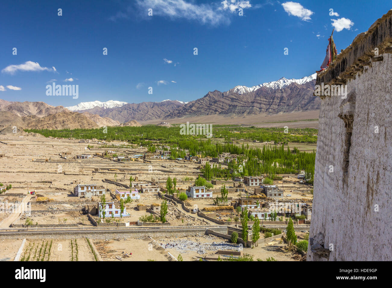 Vista di Leh Ladakh nel Kashmir Foto Stock