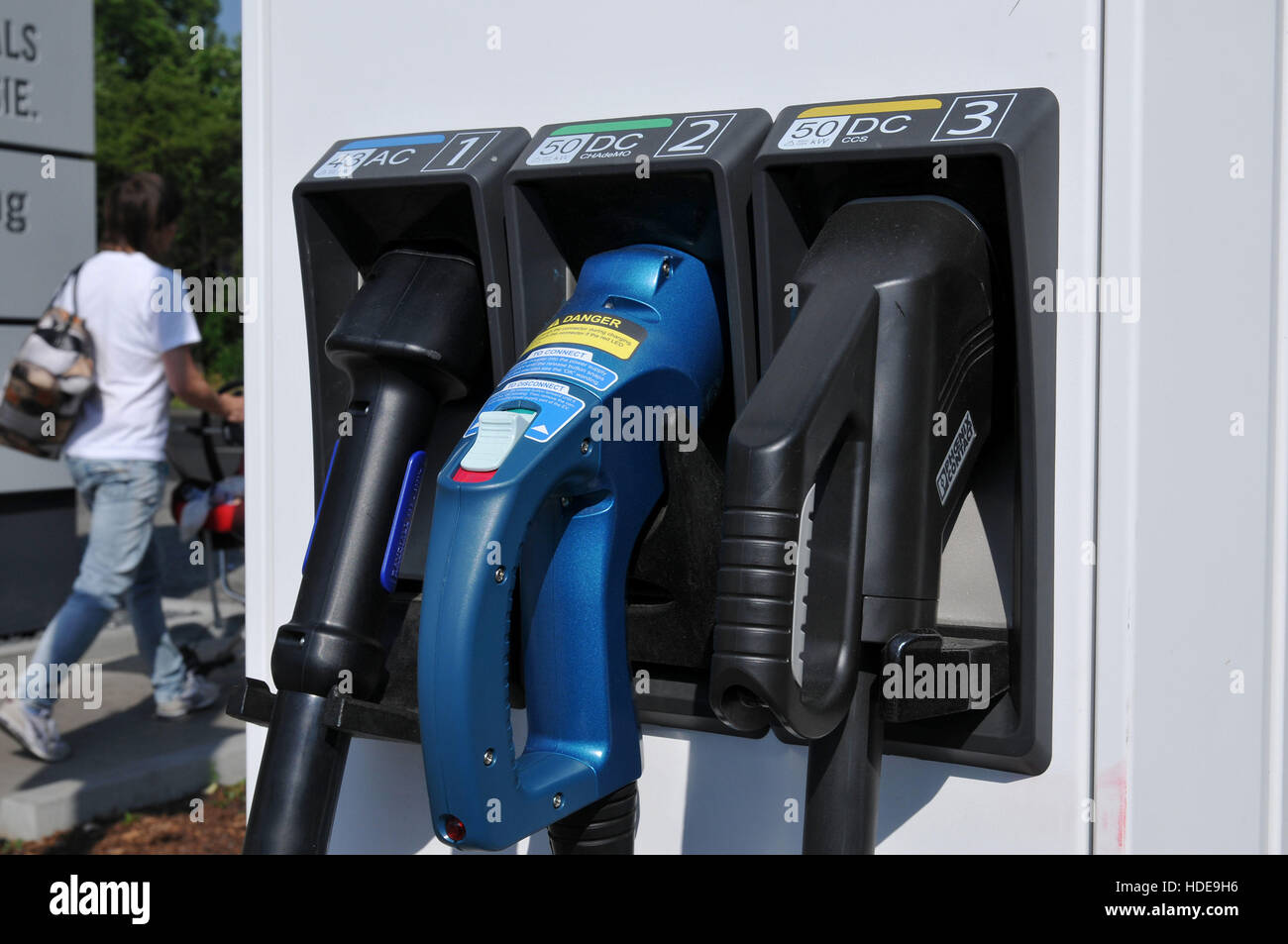 Stromtankstelle, Hauptstrasse, Schoeneberg, Berlino, Deutschland Foto Stock