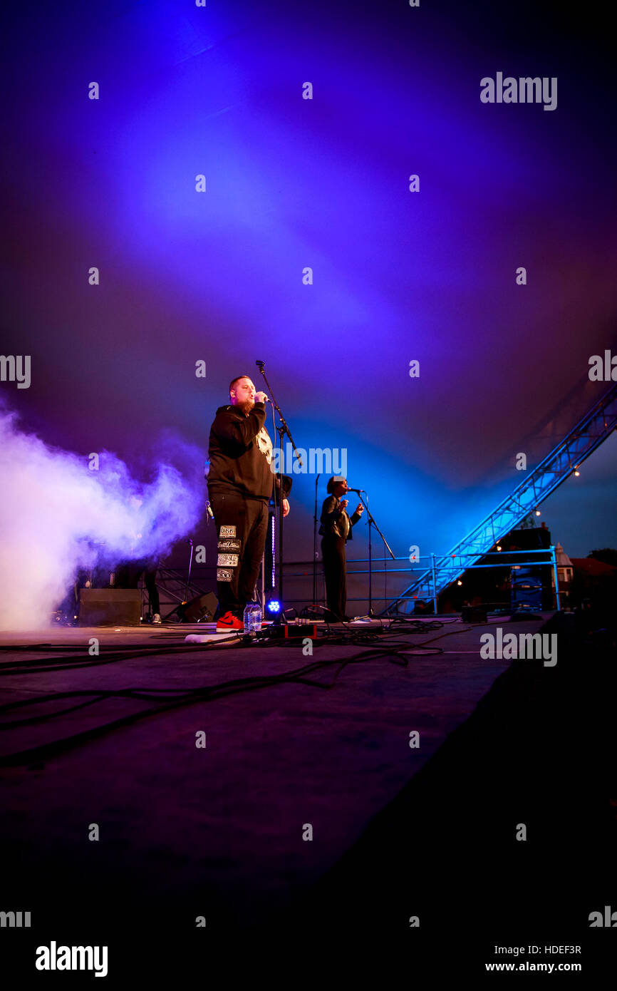 Rag 'n' osso, uomo verde villaggio della musica e del Festival delle arti, Southend-on-Sea, Essex © Clarissa Debenham / Alamy Foto Stock
