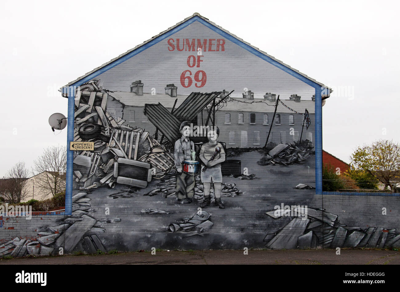 Shankill Road murale di Belfast Foto Stock