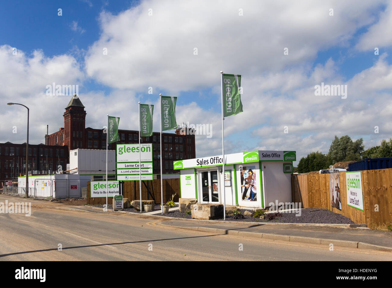 Lorne Corte Housing Development in Farnworth, un sviluppo brownfield di 51 nuove case da MJ Gleeson PLC. Foto Stock