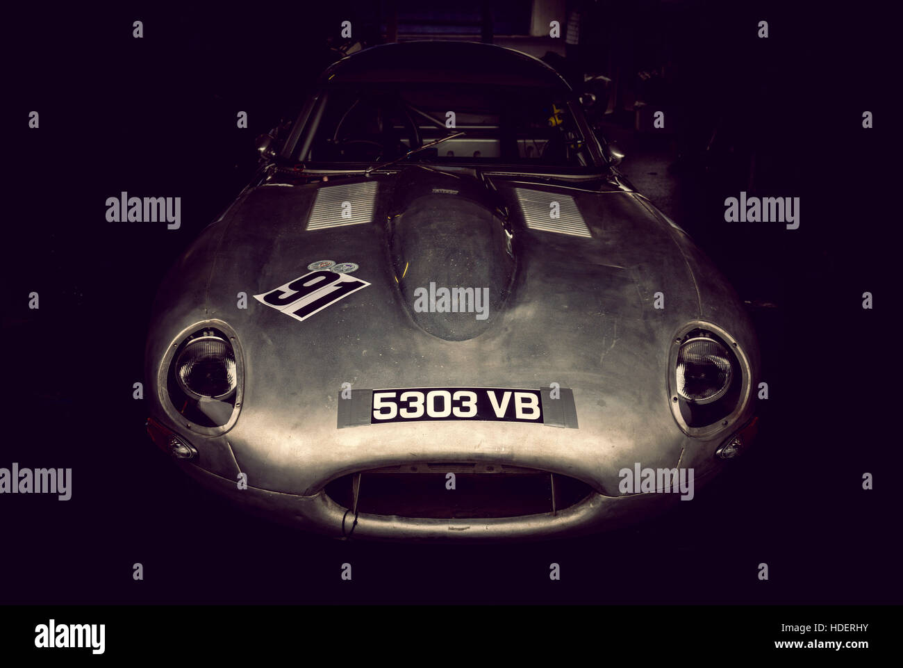 Jaguar E-Type Lightweight Race Car Foto Stock