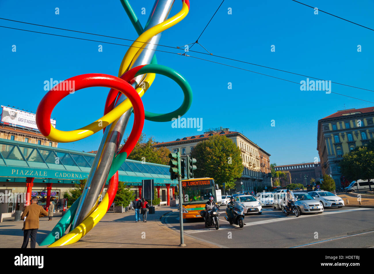 Piazzale Cadorna, Milano, Lombardia, Italia Foto Stock