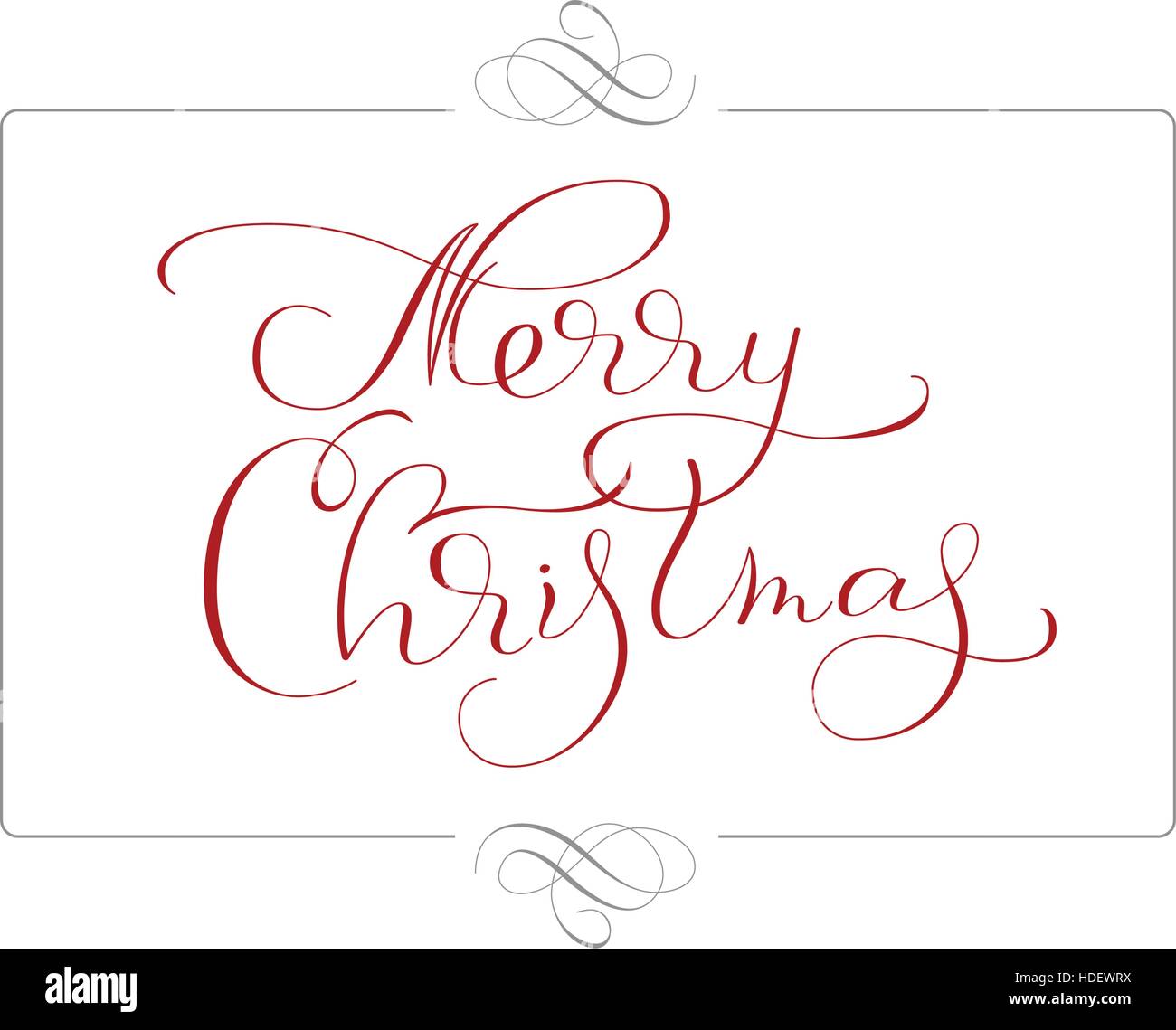 Cornice astratta e testo calligrafico Buon Natale. Illustrazione vettoriale EPS10 Illustrazione Vettoriale