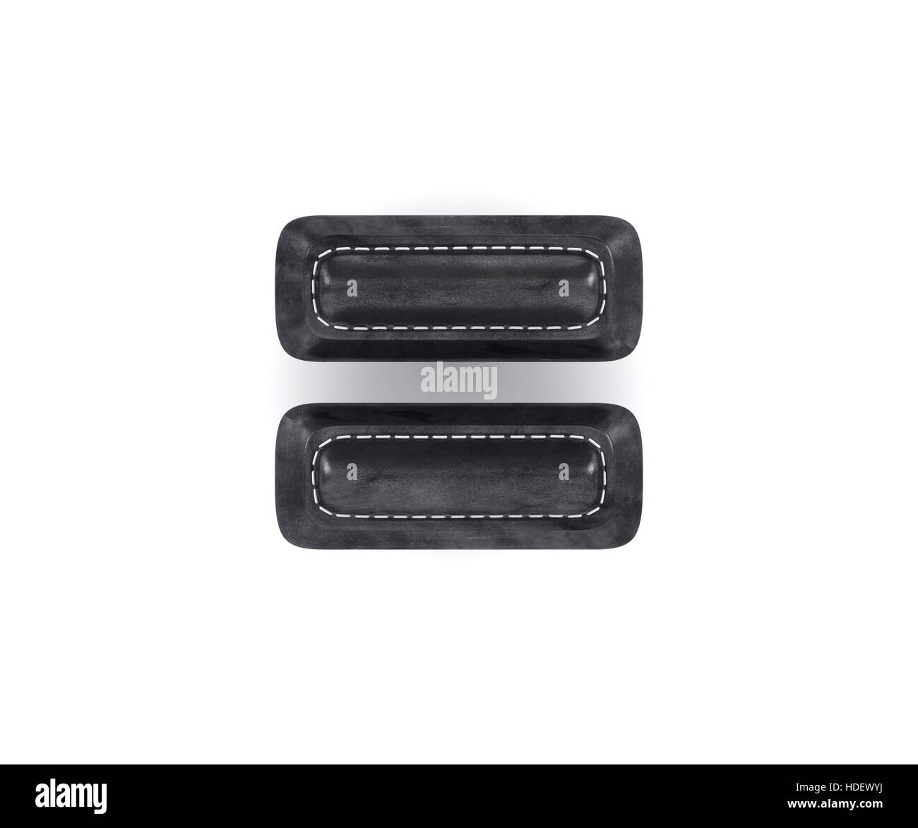 Numero di cifra alfabeto in pelle nera la texture della pelle uguale somma cantare mark lettera. 3D rendering immagine Foto Stock