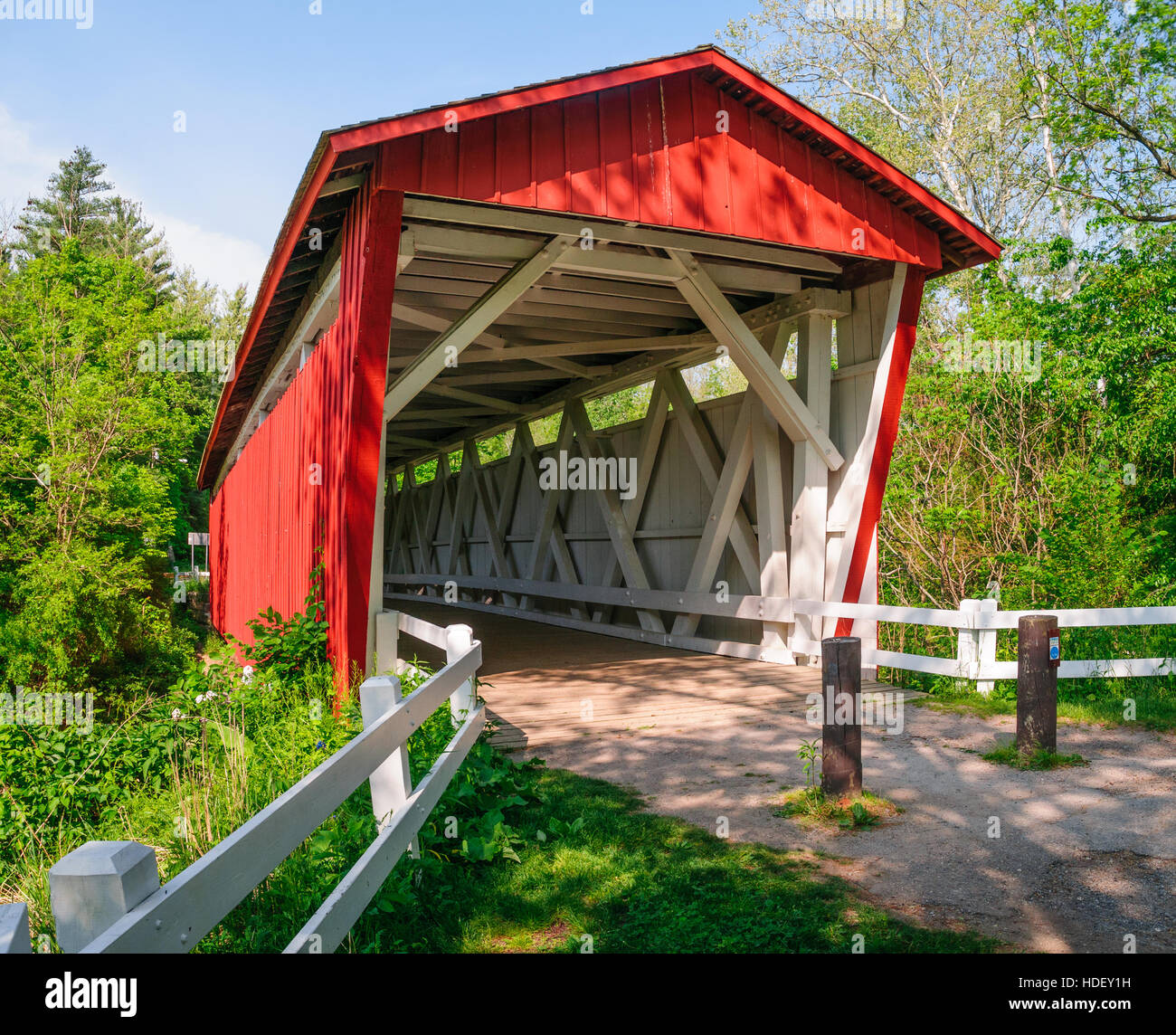 Cuyahoga Valley National Park Red ponte coperto Foto Stock