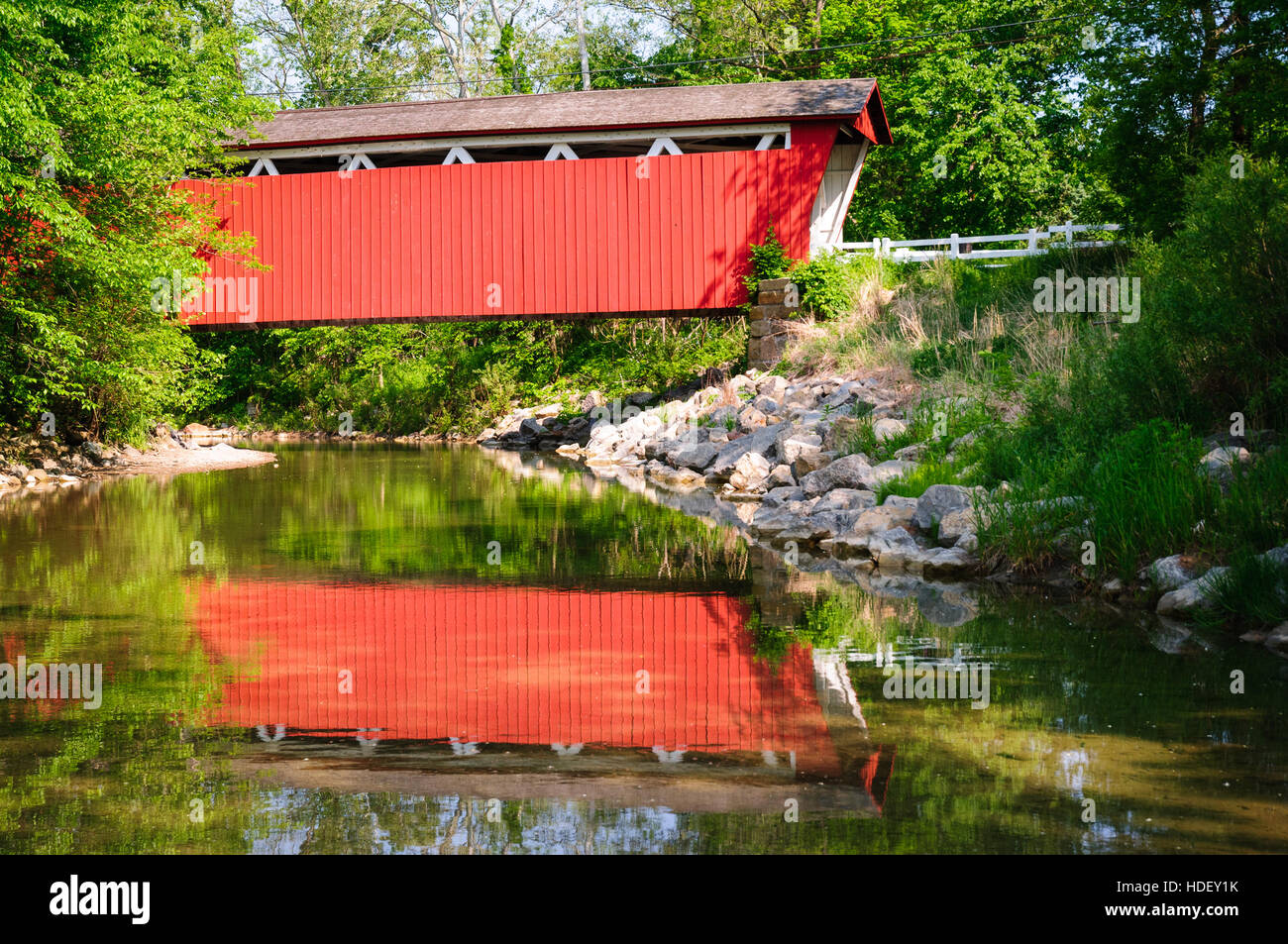 Cuyahoga Valley National Park Red ponte coperto Foto Stock