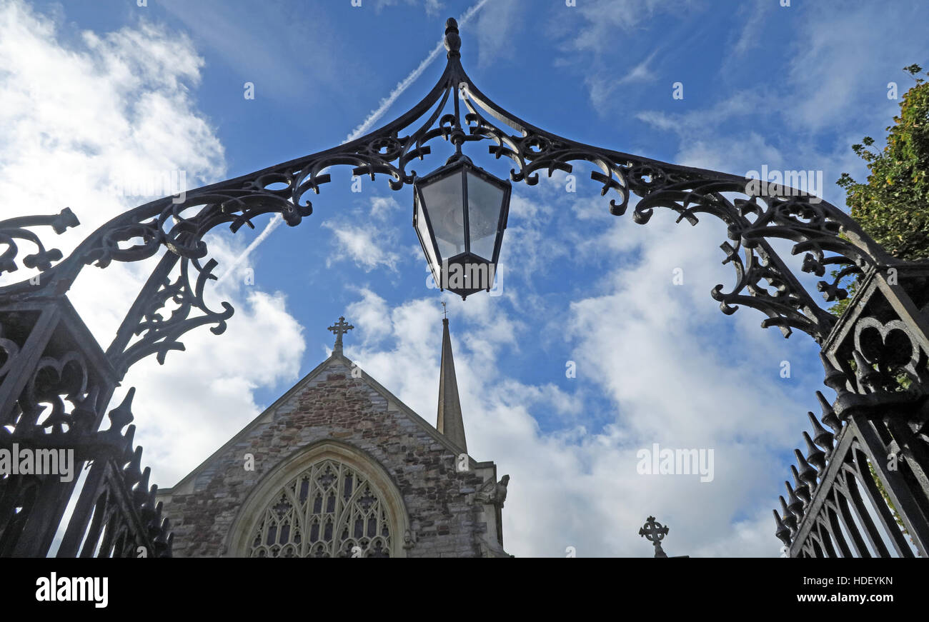 Bridgwater città archway a St Marys Chiesa,Somerset,SW Inghilterra,UK Foto Stock
