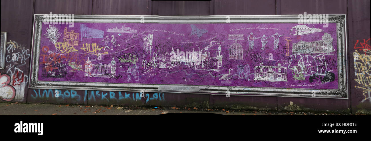 Panorama da Belfast International parete di pace,Cupar modo,West Belfast,NI,UK Foto Stock