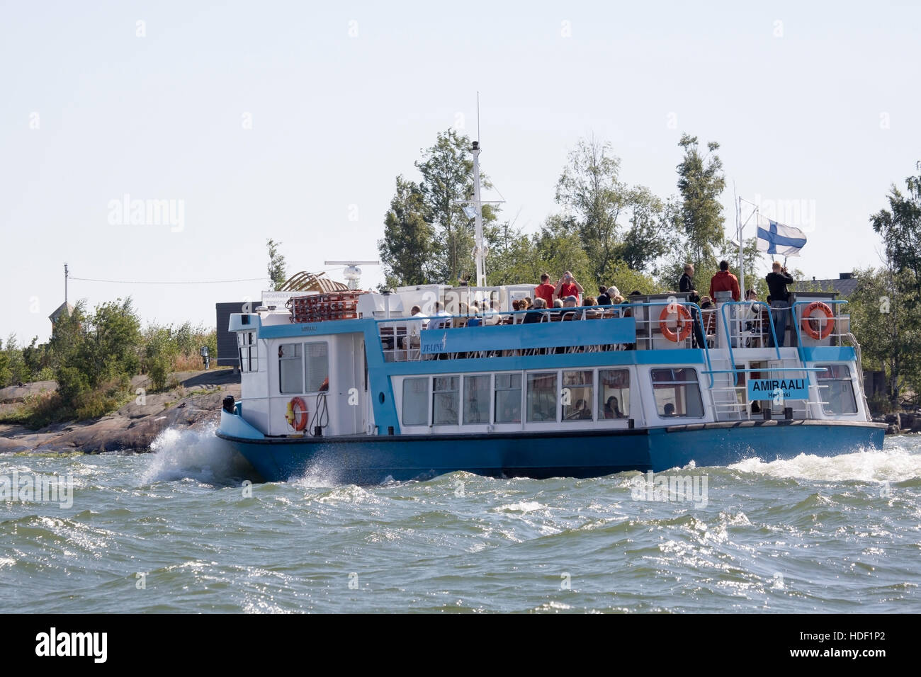 Gita in barca sul Amiraali tour, Helsinki Finlandia Foto Stock
