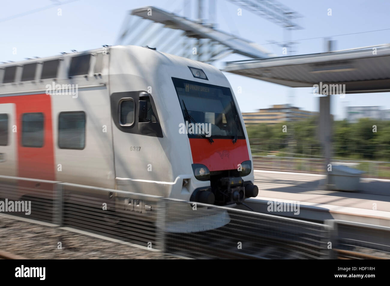 Servizio locale treno Helsinki Finlandia Foto Stock