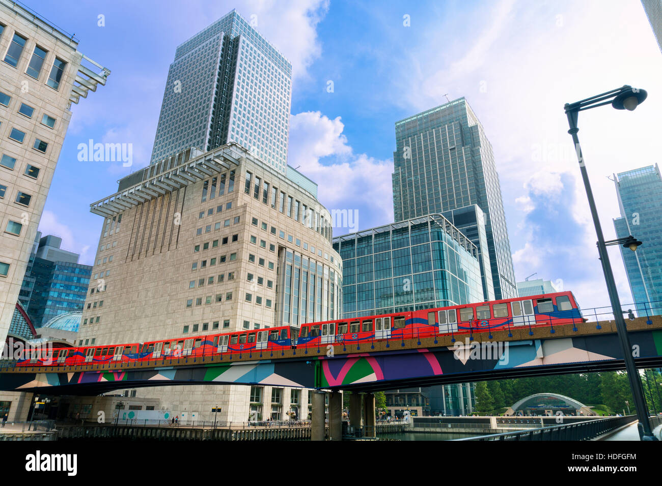 Londra, Inghilterra, Canary Wharf - uno dei due principali quartieri affaristici di Londra Foto Stock