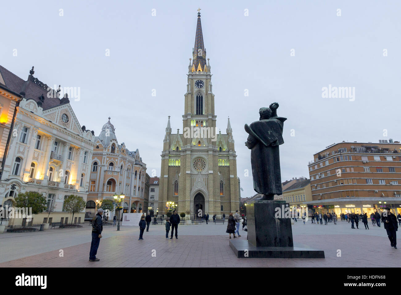 Il nome di Maria la Chiesa (una cattedrale cattolica) a Novi Sad Serbia Foto Stock