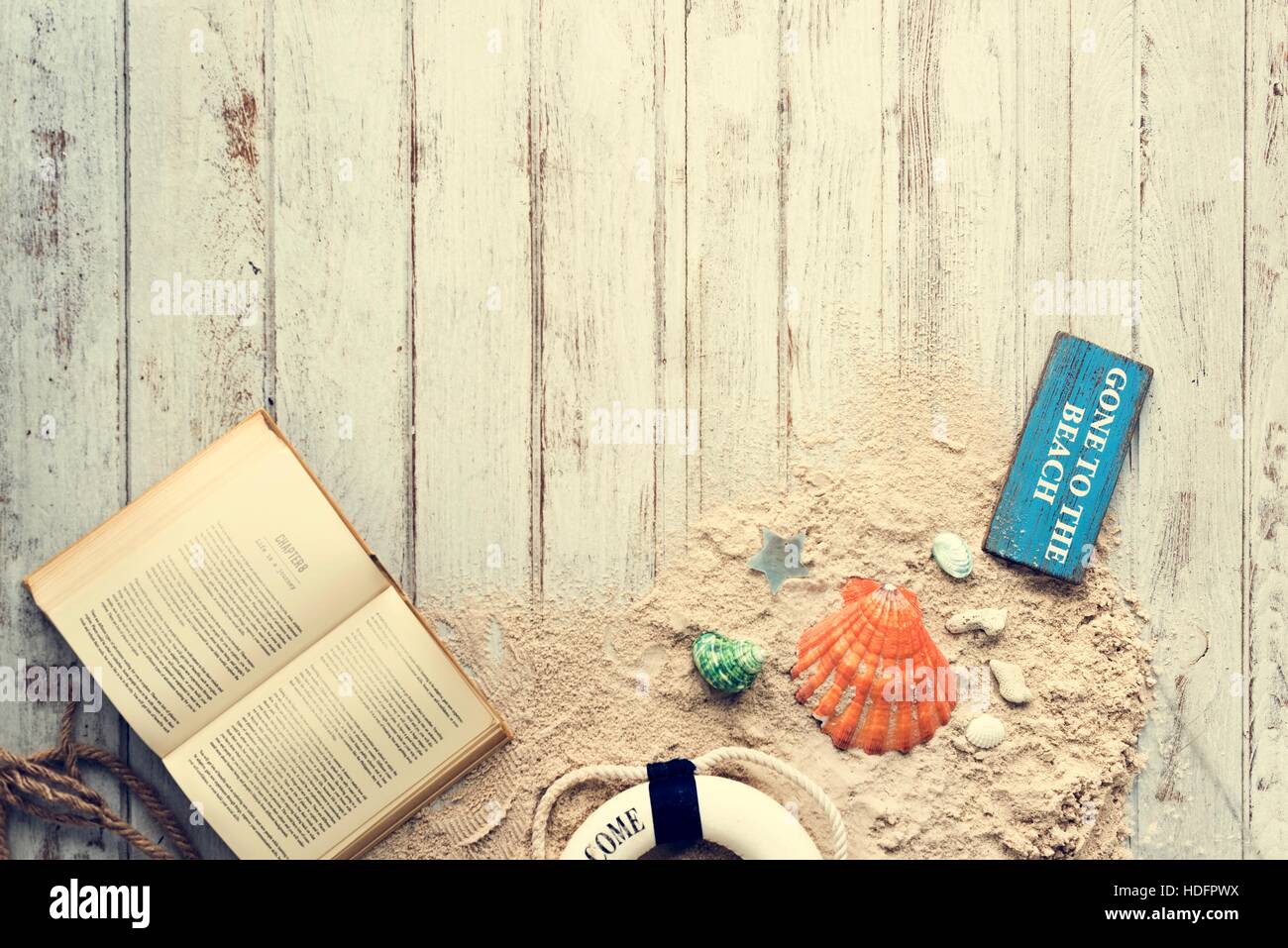 Oceano Mare decorazioni concetto del libro Foto Stock